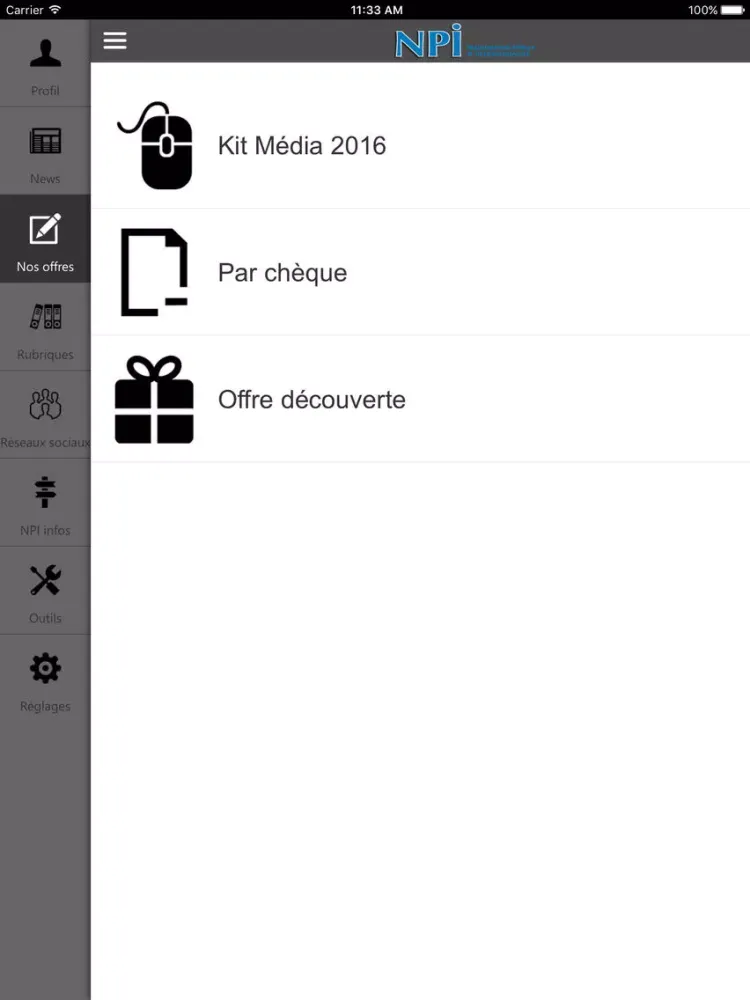 Скриншоты NPI magazine iPad 
